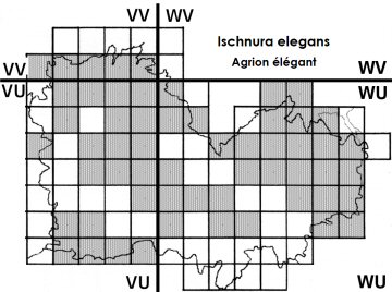 carte de l'agrion lgant (donnes VivArmor)